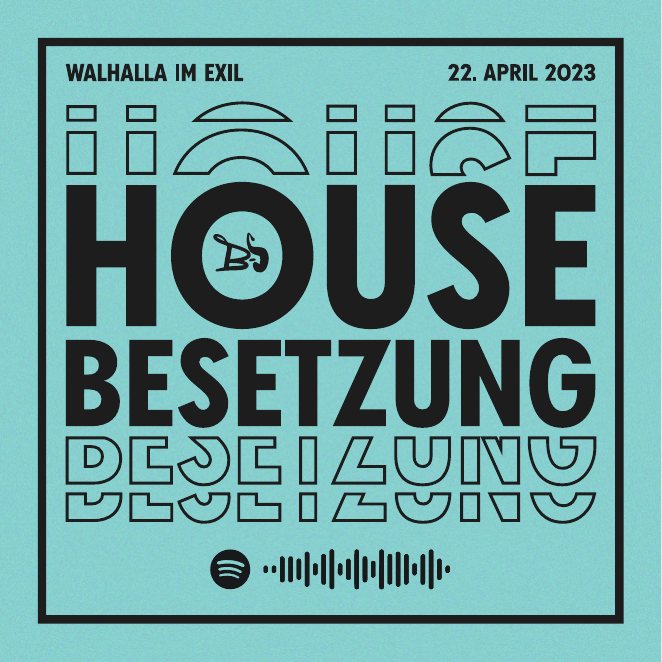 Square sticker: Housebesetzung with a Spotify code